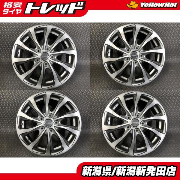 中古】社外アルミホイール BALMINUM 16-6J +54 114.3 5H 4本セット 