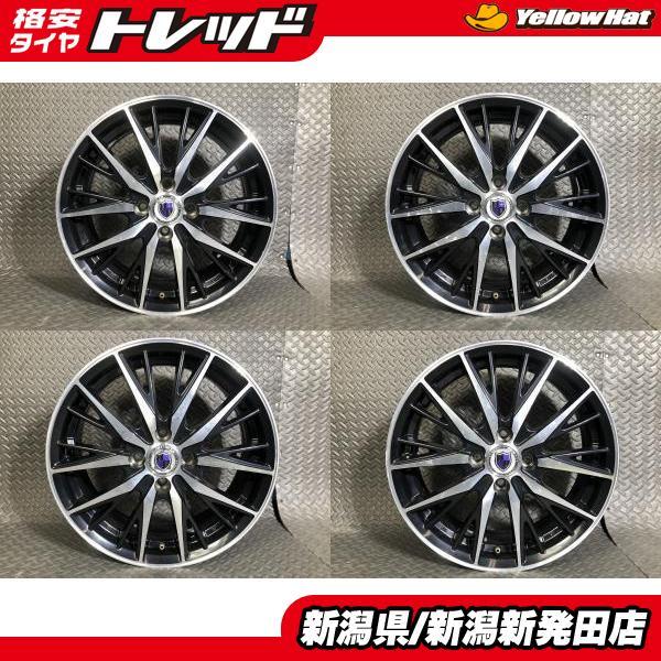 中古4本セット】社外アルミホイール ANHELO CORAZON 6J-16 +43 100 4H 