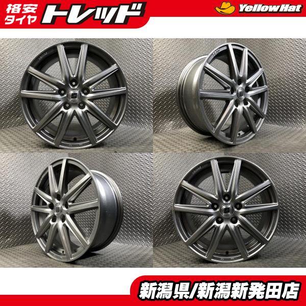 中古ホイール4本セット】社外 KYOHO SEIN 7J-17 +48 114.3 5H シルバー