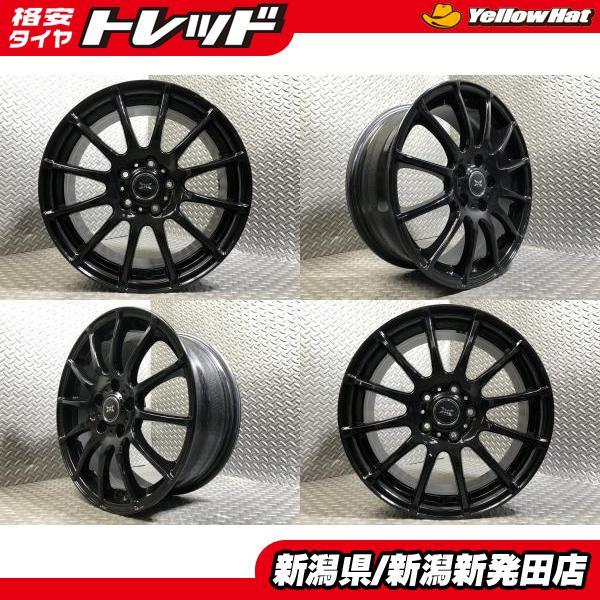 中古ホイール4本セット】社外 SWALLOW 7.5J-17 +48 114.3 5H カムリ 