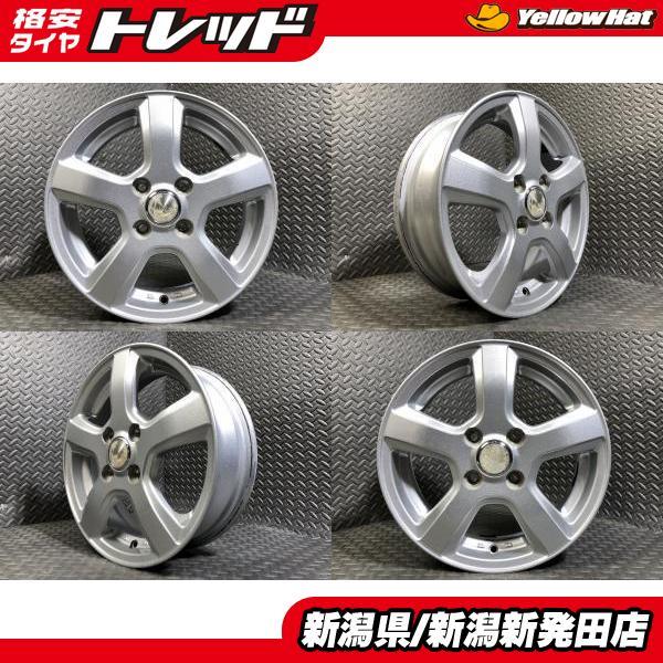 中古ホイール4本セット】社外 YOKOHAMA GRASS 4.5J-14 +45 100 4H N