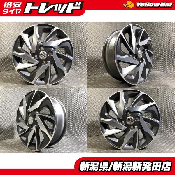 中古ホイール4本】スズキ スペーシアカスタム 純正 4.5J-15 +45 100 4H 