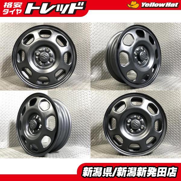 中古アルミ15x4.5スズキハスラー純正4本セット 4本SET 会社宛送料無料 15×4.5J スズキ ハスラー純正 スチール 4穴 PCD