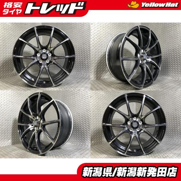 中古ホイール4本セット】Weds Sport SA-10 7.5J-18 +45 100 5H 
