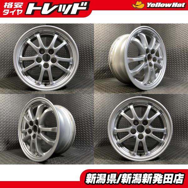 中古ホイール4本セット】トヨタ 50プリウス 6.5J-15 +40 100 5H