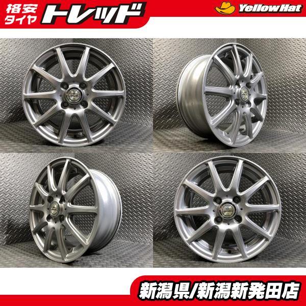 中古ホイール4本セット】社外 AIRNOVA 5.5J-14 +50 100 4H マーチ 