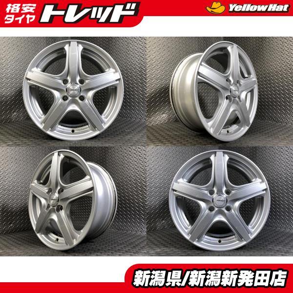 中古ホイール4本セット】社外 Plencia 6J-15 +53 100 4H ダンロップ