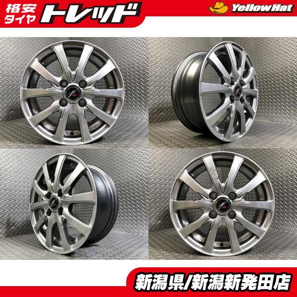 中古ホイール4本セット】社外 MID WHEELS FANG 5.5J-14 +48 100 4H