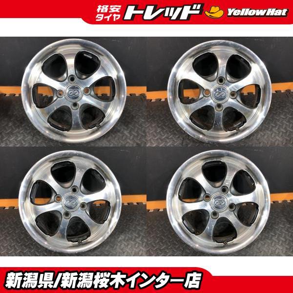 三菱 ミツビシ純正 14インチ EKワゴン【富山】EKスポーツ ミニカ 軽乗用車 DAYZ デイズ ek 中古4本 14インチ 車検対応 アルミホイール デリカミニ ekクロス【中古ホイール】ENKEI ミツビシ 4.5J-14 +46 100
