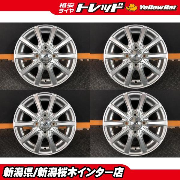 アルト ミラ【中古ホイール4本セット】AZ-Sports 4J-13 +42 100