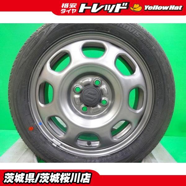 スズキ ハスラー 純正 中古 15インチ 4.5J +45 4H100 新品 ROADSTONE 
