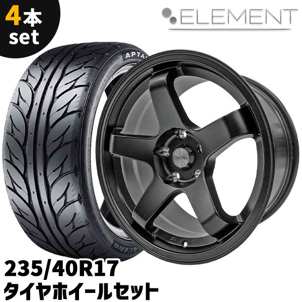 タイヤホイール 4本セット ELEMENT L437 235/40R17 17インチ 9J +30 5H 