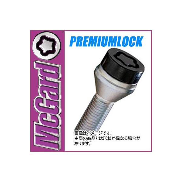 正規品  マックガード(McGard) MCG-37219 ロックボルト(黒) 4個 M14×P1.25 17HEX テーパー(60度) 輸入車用 盗難防止ロッ