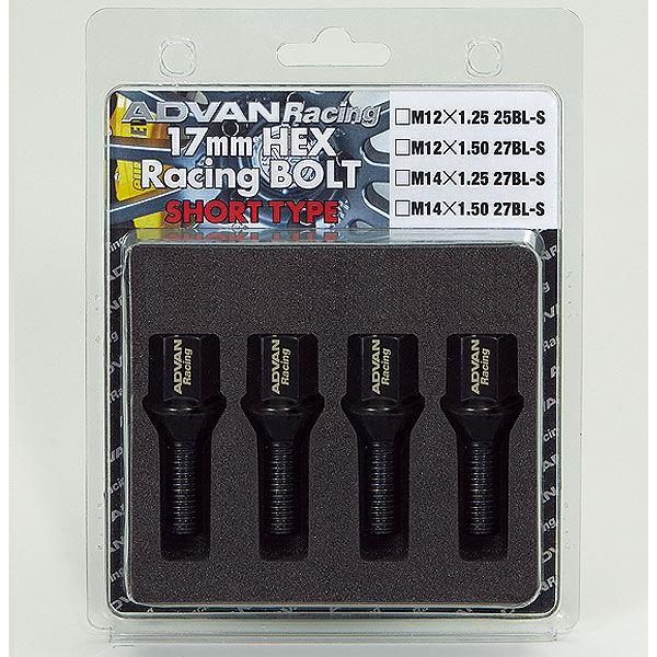 YOKOHAMA WHEEL ADVAN Racing 17mm HEX レーシングボルト ショート (4 