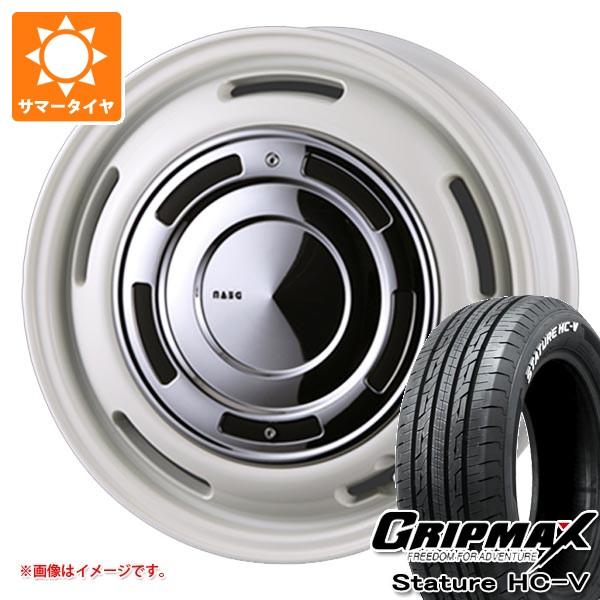 スズキ キャリイ DA16T用 サマータイヤ グリップマックス スタチャー HC-V 145/80R12 80/78Q ホワイトレター クリムソン ディーンクロ