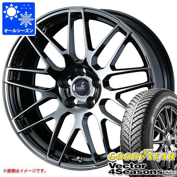 レクサス HS用 オールシーズンタイヤ グッドイヤー ベクター 4シーズンズ ハイブリッド 225/45R18 91H  デルモア LC.S 7.5-18