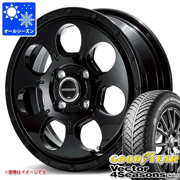 スズキ ハスラー用 オールシーズンタイヤ グッドイヤー ベクター 4シーズンズ ハイブリッド 165/70R14 81S MIDホイールズ マッドエージェント 