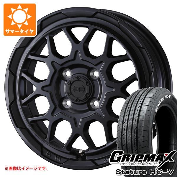 スズキ キャリイ DA16T用 サマータイヤ グリップマックス スタチャー HC-V 145/80R12 80/78Q ホワイトレター スタットベルク2 3.5