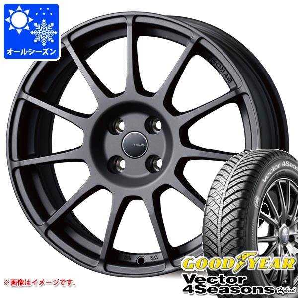フィアット 500 312系用 オールシーズンタイヤ グッドイヤー ベクター 4シーズンズ ハイブリッド 185/55R15 82H テクマグ タイブ211R