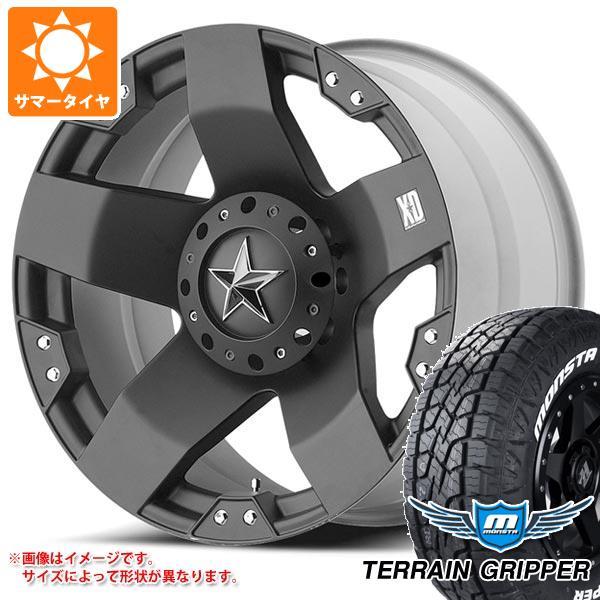 ジープ ラングラー JK/JL系用 サマータイヤ モンスタ テレーングリッパー LT285/70R17 121/118R ホワイトレター KMC XD775 ロ