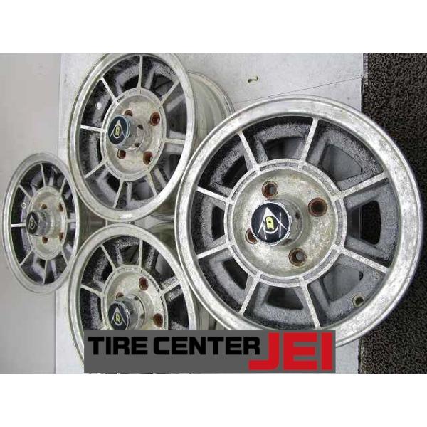 中古タイヤ～ダンロップ13インチ 13インチ トピー工業 ダンロップ 5.5+20 114.3 旧車 当時物 中古アルミ