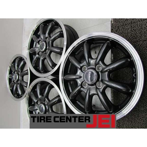 14インチ JPスタイル 4.5J+45 100 軽自動車 中古アルミホイール【4本