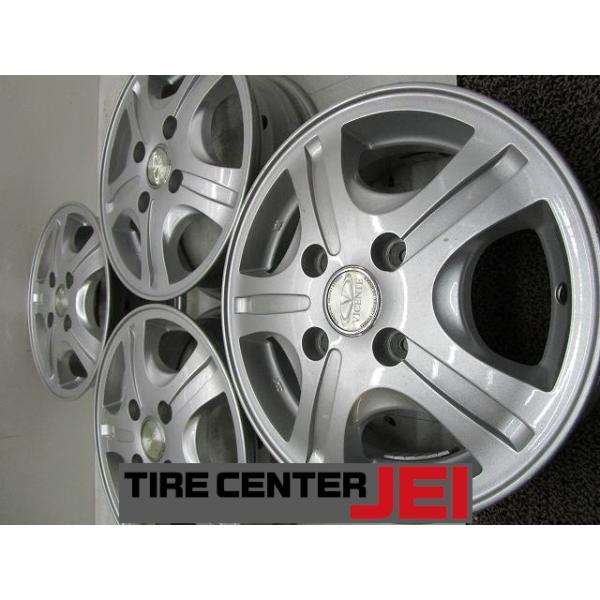 ◇送料込み◇コンパクトカー用 15インチ 中古ホイール4本 14インチ VICENTE 5J+42 100 軽自動車/コンパクトカー 中古アルミ