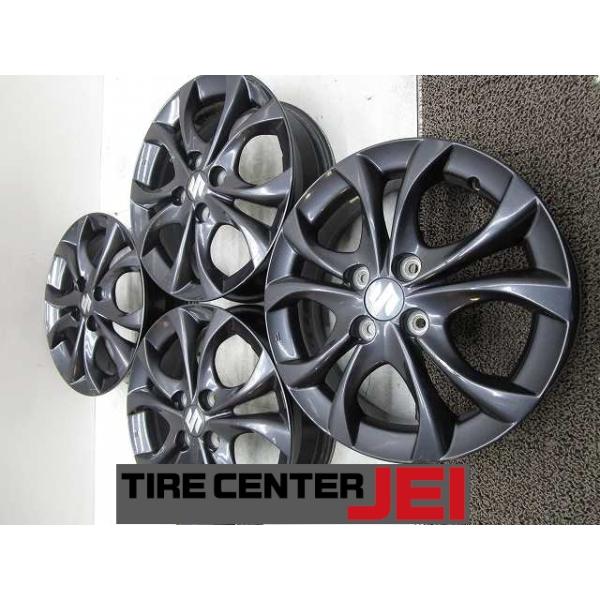 15インチ スズキ純正 4.5J+45 100 ソリオ バンディット 中古アルミホイール【4本セット】送料無料(A15-5776）