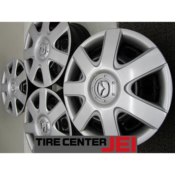 15インチ マツダ純正 6J 114.3 プレマシー/アクセラ 中古スチールホイール【4本セット】送料無料(SW15-6038）