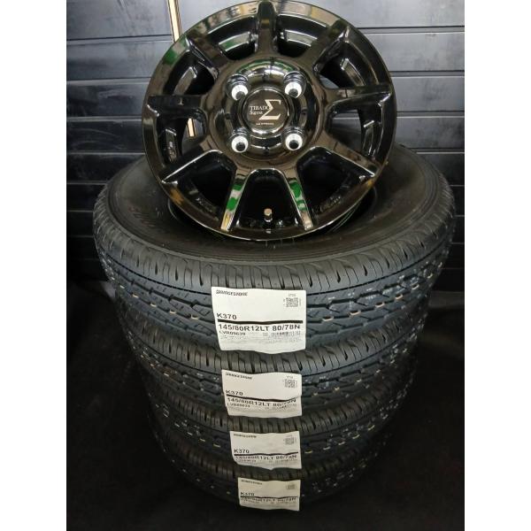 2026年製】ブリヂストン K370 145/80R12 80/78+TIRADO Σ 4Jx12 +42