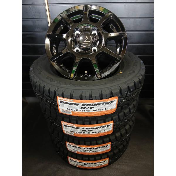 2026年製】TOYO OPEN COUNTRY R/T 145/80R12 80/78N+TIRADO Σ 4Jx12 +