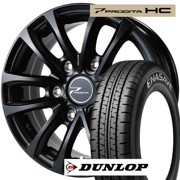 ハイエース　純正ホイール　ダンロップ　スタッドレスタイヤ　4本セット ハイエース純正ホイールとキャップ ダンロップエナセーブバンタイヤ4本