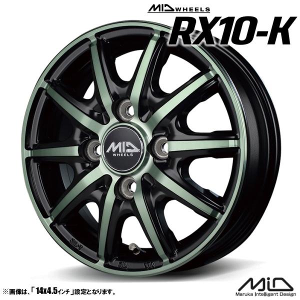 マルカサービス ホイール4本セット MID WHEELS RX10-K 12インチ マルカサービス ホイール4本セット MID WHEELS RX10-K 12インチ