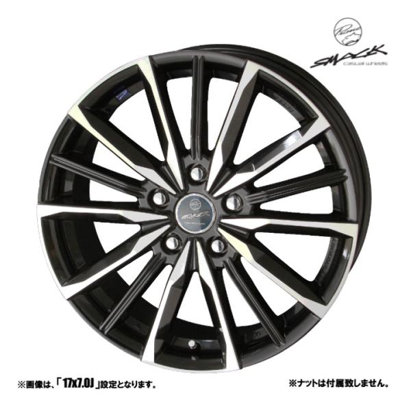 SMACK アルミホイール.タイヤホイール4本セット215/55 R17状態良好 共豊 4本セット SMACK VALKYRIE スマック ヴァルキリー 17インチ リム