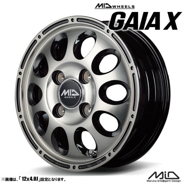 共豊 ホイール4本セット GAIA X ガイアクロス 12インチ リム幅4.0J