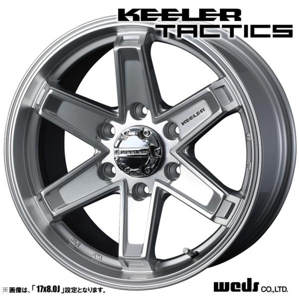 キラータクティクスホイールタイヤセット17インチ　ハイエース等 中古 4本 weds KEELER TACTICS 17インチ ホイール セット 7.5J +