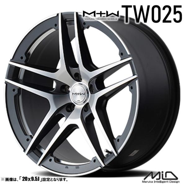 マルカサービス 4本セット M.I.D MTW TW025 20インチ リム幅9.5J