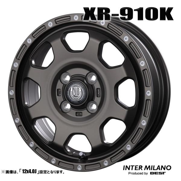 4本セット MUDBAHN マッドバーン XR-910K 14インチ リム幅4.5J 4本セット MUDBAHN マッドバーン XR-910K 14インチ リム幅4.5J