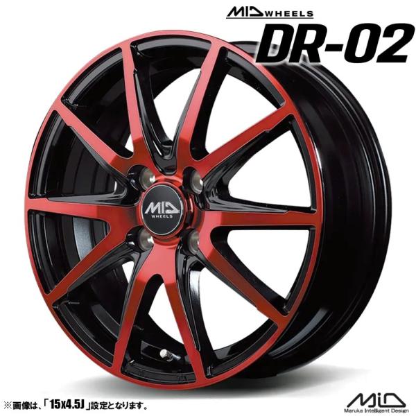シュナイダー ホイール4本セット MID WHEELS DR-02 12インチ リム幅3.5