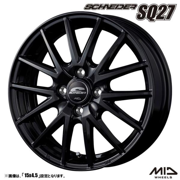 4本セット SCHNEIDER シュナイダー SQ27 12インチ リム幅4.0J インセット+42...