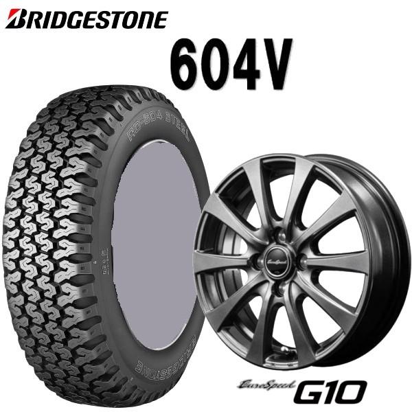 145/80R12 80N M+S 軽トラック・バン用 オールシーズンタイヤブリヂストン 604V 12X4.00B PCD：100 EUROSPEED G10/ユーロスピードG10