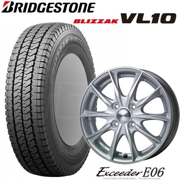 BRIDGESTONE 145/80R12 80/78N 軽トラック・バン用【アルミ付 
