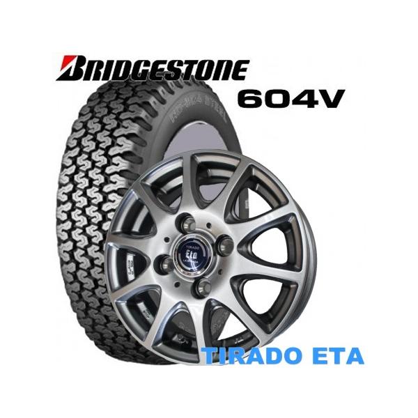 BRIDGESTONE 155R12 6PR 軽トラック・バン用【アルミ付タイヤ4本 BRIDGESTONE 155R12 6PR 軽トラック・バン用【アルミ付タイヤ4本