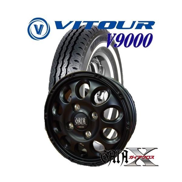 ホワイトリボンタイヤ 軽トラック 軽バン用 5 00r12lt Vitour V9000 12x4 00b 4穴 Pcd 100 Gaia X ガイアクロス ltv9000gaiax タイヤマート24ヤフー店 通販 Yahoo ショッピング