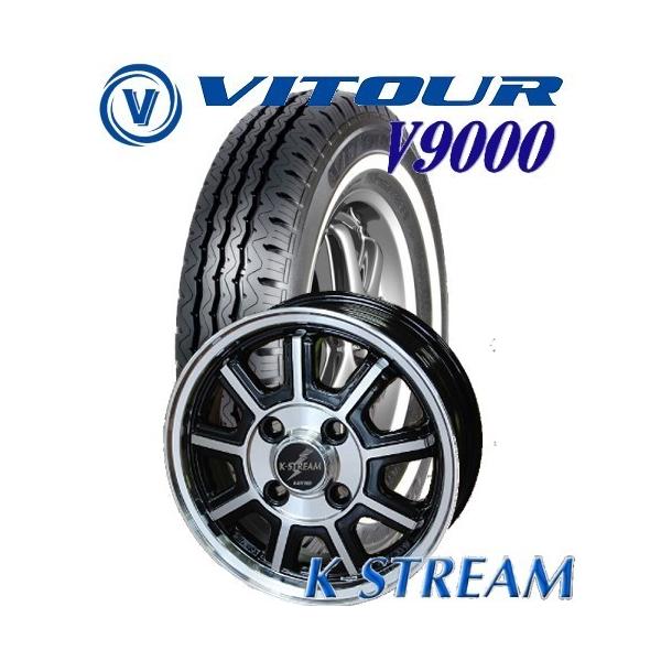 ホワイトリボンタイヤ 軽トラック 軽バン用5 00r12lt Vitour V9000 12x4 00b 4穴 Pcd 100 Bahnstech Kstream バーンズテック Kストリーム Buyee Buyee 日本の通販商品 オークションの入札サポート 購入サポートサービス