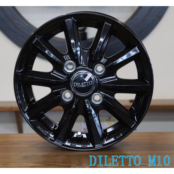 軽トラ＆軽バン【アルミ単品4本価格】DILETTO M10/ディレット M10 12X4 