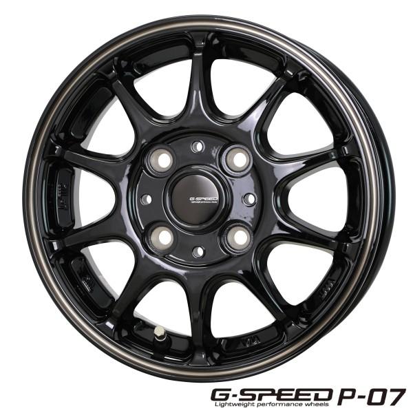 軽トラ＆軽バン【アルミ単品4本価格】G.speed P-07/ジースピード P-07 