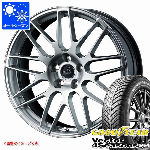 レクサス HS用 オールシーズンタイヤ グッドイヤー ベクター 4シーズンズ ハイブリッド 225/45R18 91H  デルモア LC.S 7.5-18