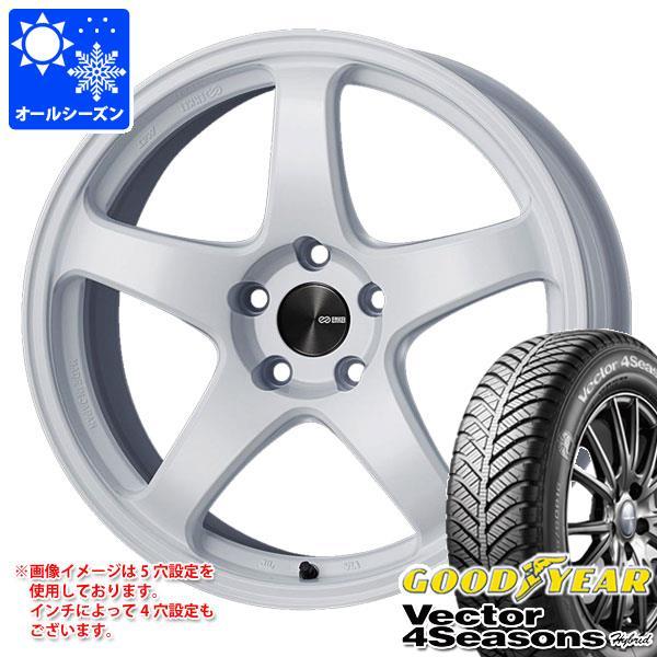 オールシーズン 215 55r17 94h グッドイヤー 自動車 ベクター 4シーズンズ 215 55r17 ハイブリッド ハイブリッド Enkei エンケイ パフォーマンスライン Pf05 7 0 17 Papf05 タイヤマックス
