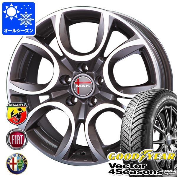 フィアット 500X 334系用 オールシーズンタイヤ グッドイヤー ベクター 4シーズンズ ハイブリッド 215/55R17 94H MAK トリノ